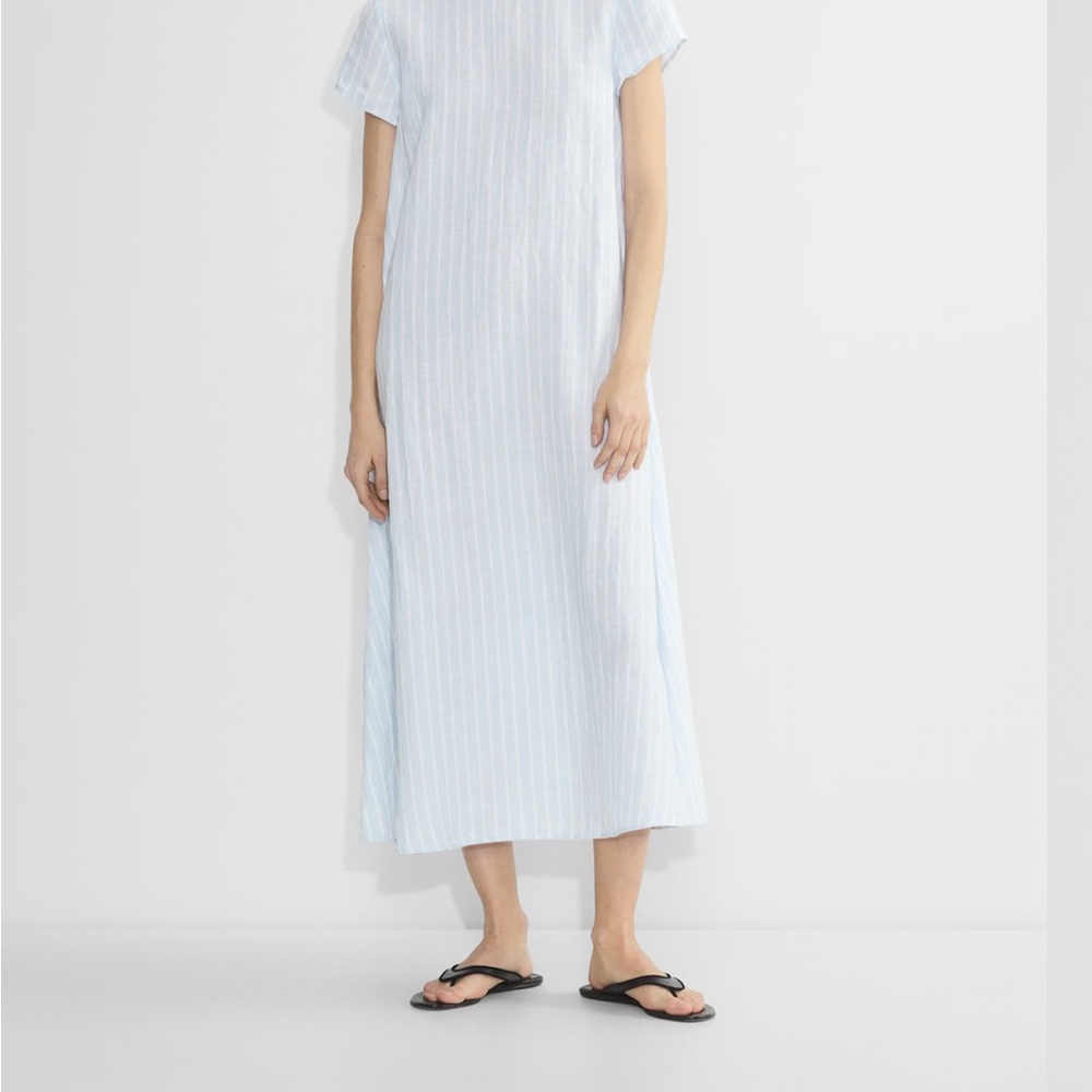 NWT Aritzia Light Blue Striped Maxi Dress